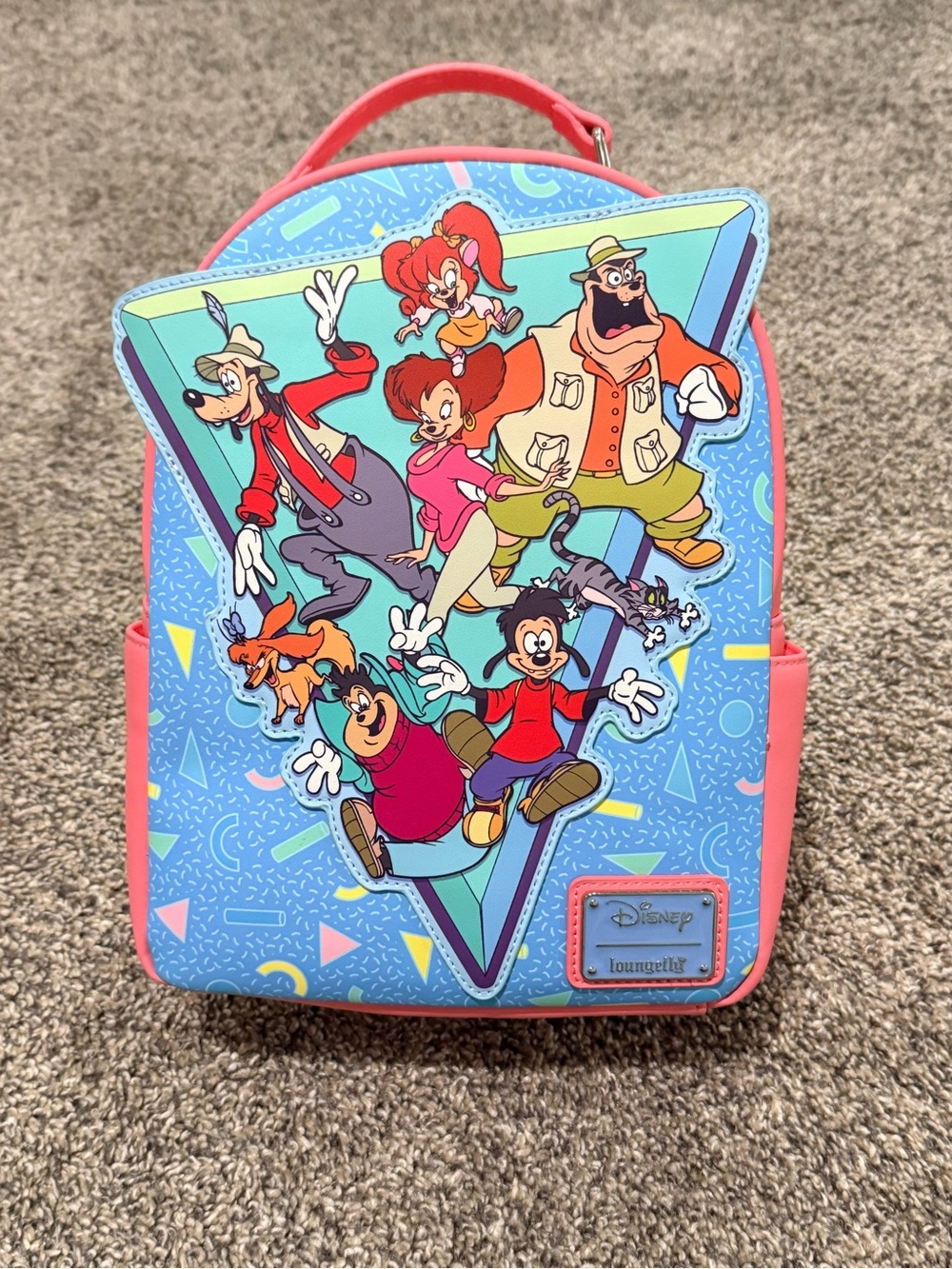 Loungefly Blue & Pink Disney Goof Troop Afternoon Character Mini Backpack